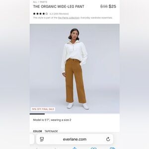Everlane wide leg crop pants.